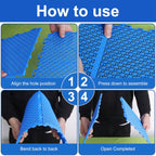 16 Pcs Modular Interlocking Cushion- 10.3" x 10.3" Splicing Above Ground Pool Floor Protectors- Non-Slip Pools Spas Floor Mat Pathways from the Pool to the Porch