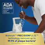Waterpik Aquarius Water Flosser For Teeth Cleaning, Gums, Braces, Dental Care, Electric Power With 10 Settings, 7 Tips For Multiple Users And Needs, ADA Accepted, White WP-660, Packaging May Vary