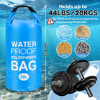 Goovilla Pool Ladder Weights Universal | 2 Pack 20L 500D PVC Waterproof Tear-Resistance Sand Bags for Above Ground Pools Steps | Easy to Fill and Seal with Strong Handle and 4 Straps (Sky Blue)