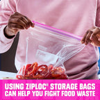 Ziploc 2 Gallon Food Storage Bags, Grip 'n Seal Technology for Easier Grip, Open, and Close, 36 Bags Total