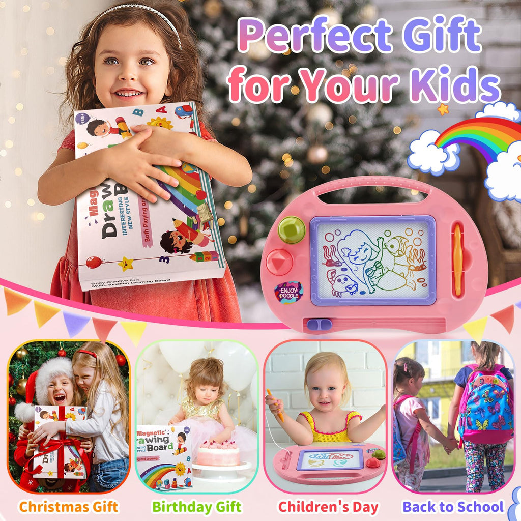 BABLOCVID Magnetic Drawing Board for Toddlers Girl Toys Doodle Board Pad
