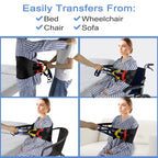 Transfer Sling, Transfer Belt for Elderly, Gait Belts for Seniors, Heavy Duty Patient Lift Belt, Mobility Standing and Lifting Aid for Disabled, Elderly, Injured- Safely Move from Bed and Wheelchair