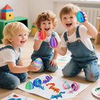 Ivrmtal 4PCS 3D Printed Dragon Eggs with Dragon Inside, Mini Articulated Crystal Dragons Toys for Kids & Adults 3D Print Small Dinosaur Eggs Christmas Stockings Easter Gifts for Kids Boy Girls