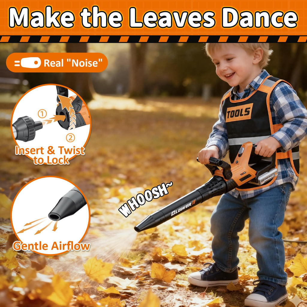 KidBloom Kids Tool Set, 2-in-1 Kids Leaf Blower & Kids Weed Wacker Toy
