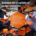UYKKE 10mil Nitrile Gloves Disposable Rubber Latex Mechanic Gloves,Industrial Disposable Mechanic Latex Rubber Mechanics Glove Heavy Duty Nitrile Glove XL with Diamond Textured(1001,X-Large)
