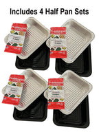 Lava Gel Self-Heating Buffet Kit – Flameless Food Warmer Set for Parties – Includes 4 Trays, 4 Half-Size Heat Pads & Foil Pans – Keeps Hot Food Hot for up to 3 Hours – Gel Fuel Can Alternative