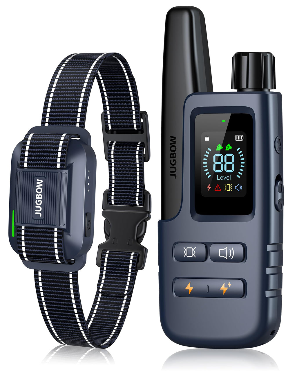 Jugbow Dog Shock Collar - 4200FT Dog Training Collar with Remote Innovative IPX7 Waterproof with 4 Training Modes, Rechargeable E-Collar for All Breeds
