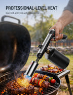 ThermoMaven Propane Torch with One-Touch Max Fire, Cooking Blow Torch Gun with a Safety Lock, Charcoal Lighter, Flame Thrower, Kitchen Food Torch Head for Grill, Sous Vide, BBQ (Tank Not Included)