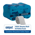 Georgia-Pacific Compact Coreless 2-Ply Recycled Toilet Paper by GP PRO (Georgia-Pacific), 19378, 1,500 Sheets Per Roll, 18 Rolls Per Case