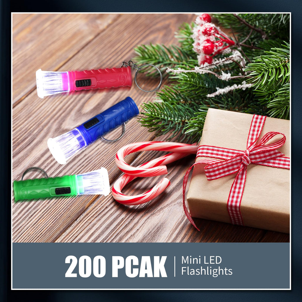 Jexine 100 Pcs Mini Flashlight Keychain Bulk,Bright