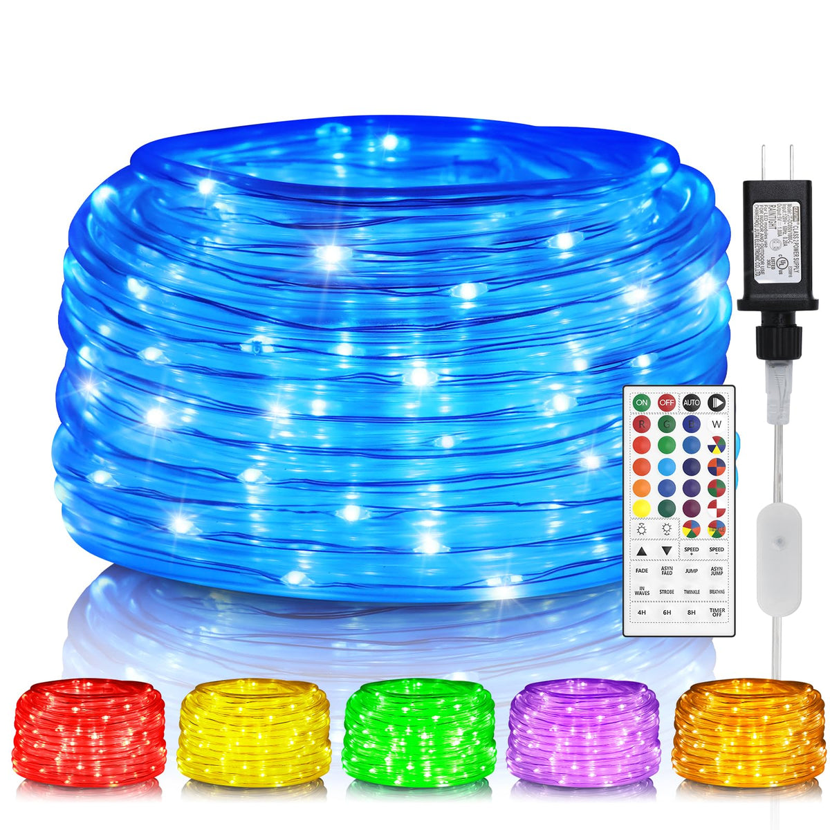 Rope Lights for Outside, 40FT 120LED Color Changing Not Connectable 5mm