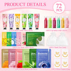 72 Pcs Bulk Gifts For Women, Bulk Facial Mask, Lip Balms, Hand Creams & Under Eye Patches, Spa Party Supplies,Party Favors For Bridal Wedding, Baby Shower,Sleepover Party, Christmas Stocking Stuffers