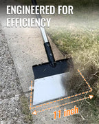 Garden Flat Shovel, Heavy Duty Multifunctional Cleaning Shovel with 60" Adjustable Long Handle, Metal Floor Scraper Tool for Weeding, Scraping, Ice & Snow Removal, Driveway, Sidewalk, Garden, Outdoor