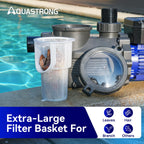 AQUASTRONG In/Above Ground Pool Pump, High Flow (Dual Speed with Timer, 1.5HP, 115V, 4975 GPH)
