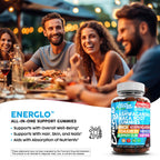 Ashwagandha Maca Root Gummies with Fenugreek Hibiscus Slippery Elm Saffron Extract & Beta Carotene | Peach Flavor Vegan Gummy Vitamins Adaptogen Cortisol Supplement Energlo by Clean Nutra (5)