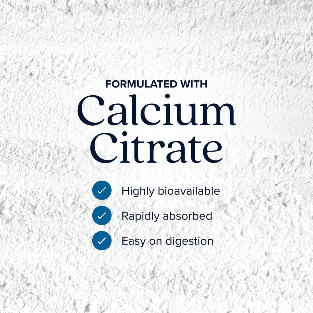 Calcium Citrate 1000mg | Healthy Bone & Teeth Support | High Absorption Cal Citrate | Gentle on Digestion | Vegan & Non-GMO | 3 Month Supply | Calcium Supplements for Women & Men | 365 Capsules