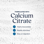 Calcium Citrate 1000mg | Healthy Bone & Teeth Support | High Absorption Cal Citrate | Gentle on Digestion | Vegan & Non-GMO | 3 Month Supply | Calcium Supplements for Women & Men | 365 Capsules