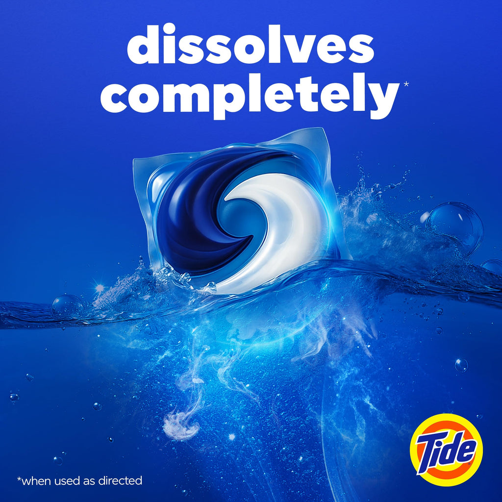 Tide 4-n-1 Ultra Oxi PODS Laundry Detergent Pacs, 57 Count, HE Compatible, Built in Pre-treater for Stains