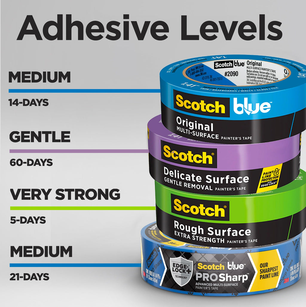 ScotchBlue Original Multi-Surface Painters Tape, 1 Inch Wide (0.94 in. x 60 Yds), 6 Rolls, Blue Paint Tape Protects Surfaces and Removes Easily, Masking Tapes for Indoor and Outdoor Use (2090-24EP6)