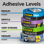 ScotchBlue Original Multi-Surface Painters Tape, 1 Inch Wide (0.94 in. x 60 Yds), 6 Rolls, Blue Paint Tape Protects Surfaces and Removes Easily, Masking Tapes for Indoor and Outdoor Use (2090-24EP6)