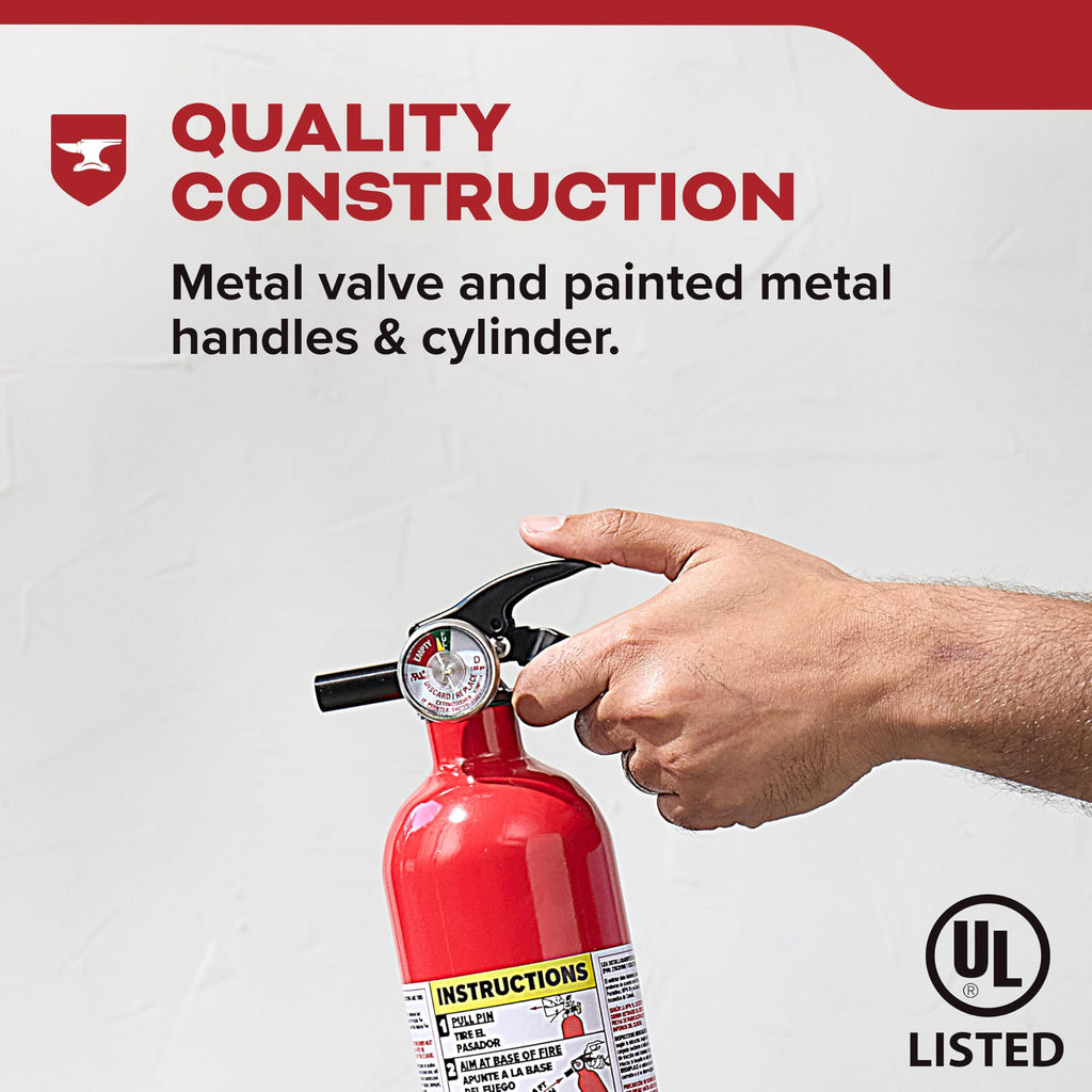 Kidde FA110G Multi Purpose Fire Extinguisher, Wall Mount, for Home/Office/Dorm/Residential, 1A10BC