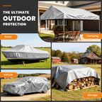 Keten Tarps Heavy Duty Waterproof 20X25 Feet, Extra Thick 16 Mil, Tear & Fade Resistant, UV Blocking, Outdoor Tarp with Reinforced Grommets for Roof, Camping, Patio, Pool, Boat(Silver/Black)