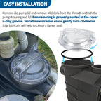 SPX3100D Pump Strainer Cover Compatible with Hayward Super II Pumps SP3000 SP3000X Series, Thread Pool Pump Lid with Strainer Cover O-Ring SPX3000S Compatible with Hayward Chlorine & Bromine Feeders