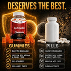 Luteolin 100mg Supplement - Vegan, Non-GMO, Sugar-Free, Easy to Swallow - Antioxidant Complex for Brain Health, Memory, Cognitive Function, Mood & Energy for Men and Women - 60 Chewable Gummies