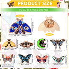 Ceenna 100 Pcs Enamel Pins Bulk Lapel Pins Brooches Decoration Gift for Backpack Clothes Women Mothers Teachers Nurse(Butterfly)