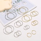 CASSIECA 10 Pairs Clip On Hoop Earrings for Women Fake Earrings Gold Silver