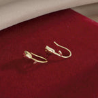 Reffeer Solid 925 Sterling Silver Flower Crawler Cuff Earrings Wraps for Women Teens Tulip Flower Wrap Earrings (B-18K Gold)
