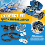 Replacement Tune-Up Kit Fit for Zodiac MX8/MX8EL Pool Cleaners – Includes High-Durability Drive Shafts, Tracks, Bearings & Control Devices – R0525100 R0526100 R0527000 R0524700 R0524800 R0524900