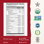 Garden of Life Organics Kids Gummy Vitamins - Fruit - Certified Organic, Non-GMO & Vegan Complete Children's Multi - B12, C & D3 - Gluten, Soy & Dairy Free, 120 Real Fruit Chew Gummies