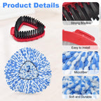 Mop Heads Replacements for Ocedar, 5 Pack Mop Replace Head for Ocedar RinseClean 2-Tank System, Spin Mop Replacement Head with 2 Scrubber Mop Head, Microfiber Mop Refills Deep Cleaning