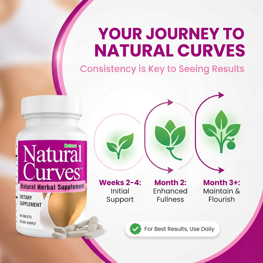 Natural Curves Breast Enhancement Pills and Estrogen Supplement for Women and Men, Breast Enlargement Pills for Women and Transgender - Vegan Non GMO 60 Tablets