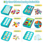 Winblo Toddler Busy Board - Montessori Toys for Toddler Boy Birthday Gift, Educational Learning Sensory Busy Book for Toddlers Boys, Airplane Car Travel Activities Toy for Toddlers