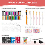 WUO Professional Face Painting Kit for Kids, 12x10g Split Cake Palette