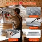 ZXQDRE Sauna Foil Vapor Barrier, 500 sqft Aluminum Insulation Roll Heavy-Duty Non-Perforated Reflective Thermal Barrier for Energy Efficient Sauna, Attic, Garage and Crawl Space (4FT x 125FT)