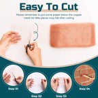 Copper Mesh Rodent Control Kit, 4in x 90ft Rustproof Pure Copper Mesh Roll