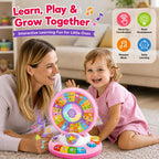 Toys for 1 2 3 Year Old Girls, Spin & Sing ABC Alphabet Learning Zoo with Lights & Sounds, Musical Educational Toy for Toddler 1-3, Christmas 1st Birthday Gifts for Baby Kids Age 12-18 Months+