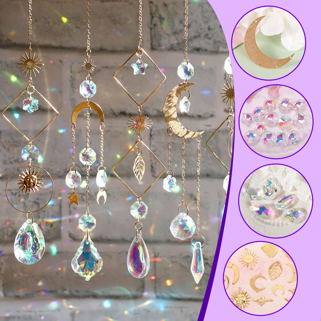 Sun Catcher Kits for Adults, 228pcs DIY Suncatcher Making Supplies