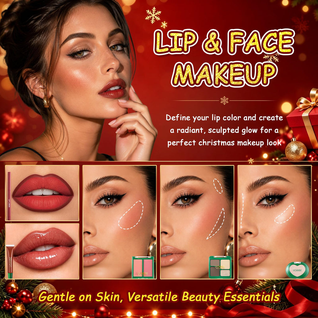 UCANBE Makeup Advent Calendar 2026 for Women Teens Girls, 24 Piece Christmas Holiday Gift Sets, Beauty & Cosmetic Surprises Countdown