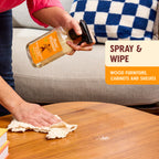 Aunt Fannie's All Purpose Wood Spray Cleaner, No-Wax Formula, Perfect for Wood Tables, Walls, Counters & Shelves, 16.9 Ounces, Lemon Scent (Pack of 3)