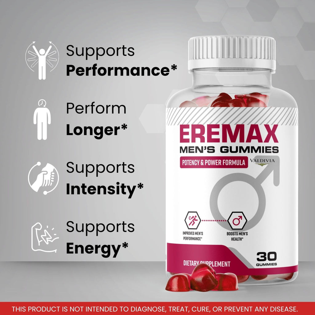 Eremax Gummies - Official EreMax Gummys Advanced Premium Formula Support Maximum Strength, All Natural Ingredients Vitamins for Overall Health & Wellness Reviews, 30 Gummies for 1 Month