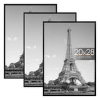 upsimples 20x28 Poster Frame, Easy Slide-In Assembly, Black, 3 Pack