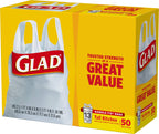 Glad Tall Handle-Tie Kitchen Trash Bags - 13 Gallon - 50 Count - 4 Pack (Packaging May Vary)