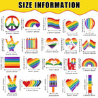 Giegxin 40 Pcs Rainbow Pride Heart Enamel Pins Bulk LGBT Brooches