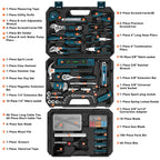 CRESOLVIA 328 Piece Tool Kit For Home,Hand Repair Tool Set,Toolbox Storage Case with Drawer,General Household/Auto Tool Set,Perfect for Homeowner, DIY, Handyman (Blue and black)