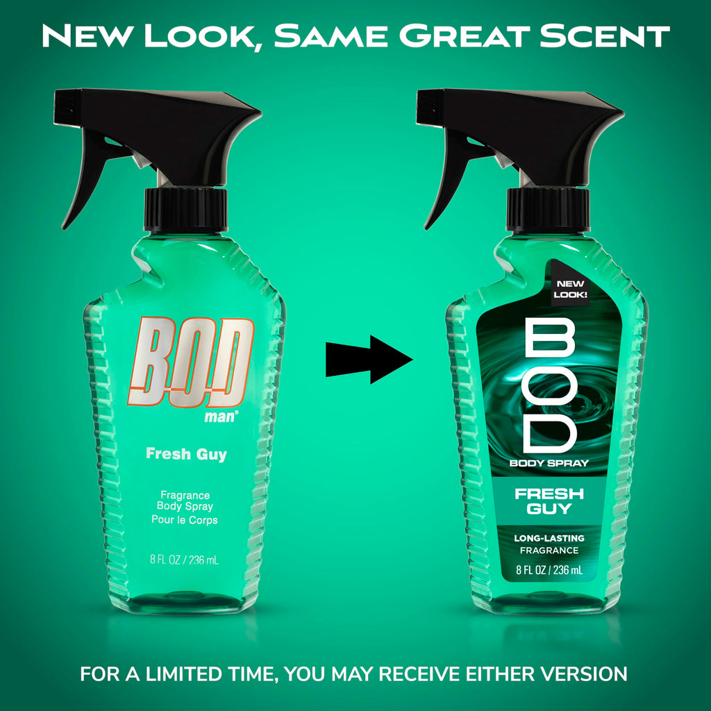 BOD man Fragrance Body Spray, Fresh Guy, 8 fl oz