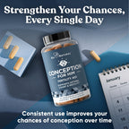 Eu Natural Conception for Him - Male Fertility Supplements with Ashwagandha, Folate & Zinc - Sperm Count, Motility & Strength Support - Fertility Support for Men, 120 Vegetarian Capsules